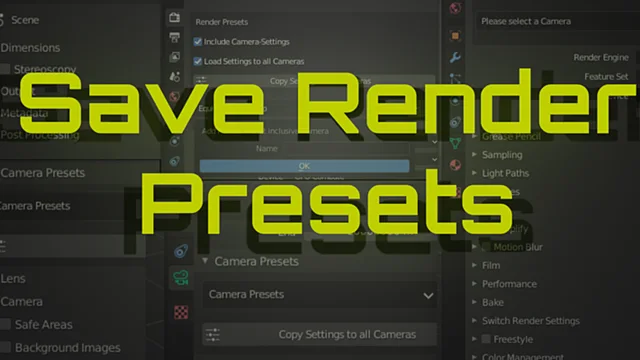 Save Render Presets Addon